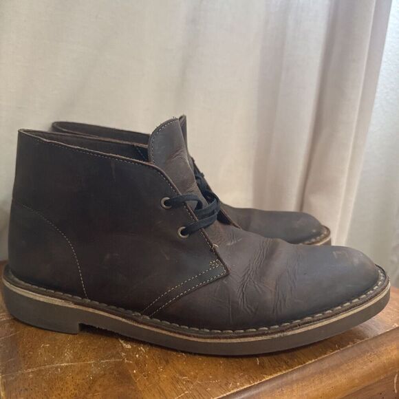 UNWORN Clarks Chukka Boots Mens 9.5 Brown Tussock Lace Up Casual Comfort Leather - Picture 12 of 14